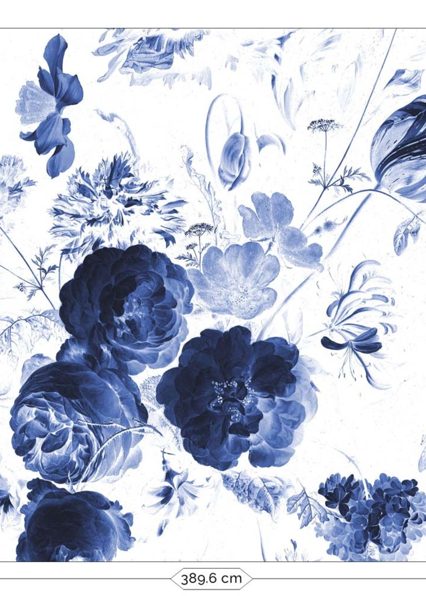 Bloemen behang Royal Blue Flowers, blauw