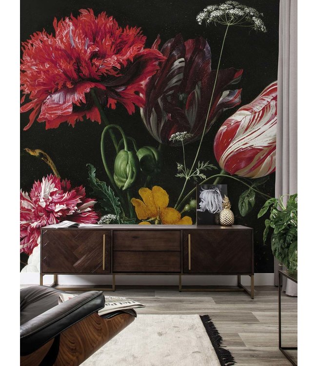 Wandvullend Wall Mural Golden Age Flowers