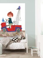 Tapetenpaneel Red Tow Truck, 142.5 x 180 cm