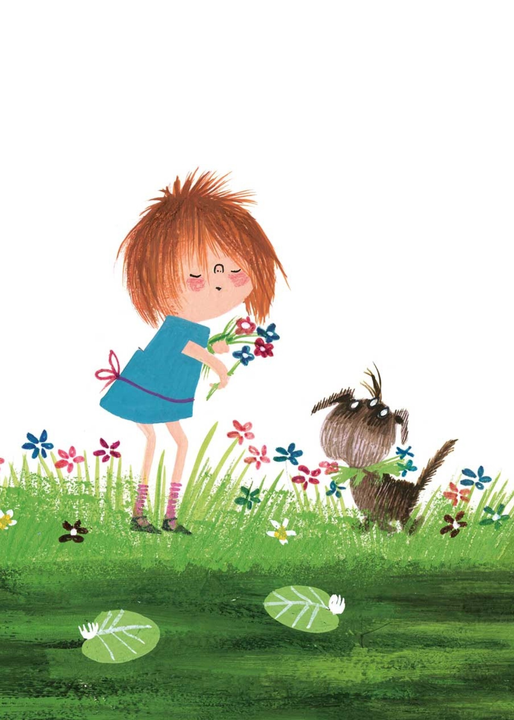 Wallpaper Panel Picking Flowers, 142.5 x 180 cm