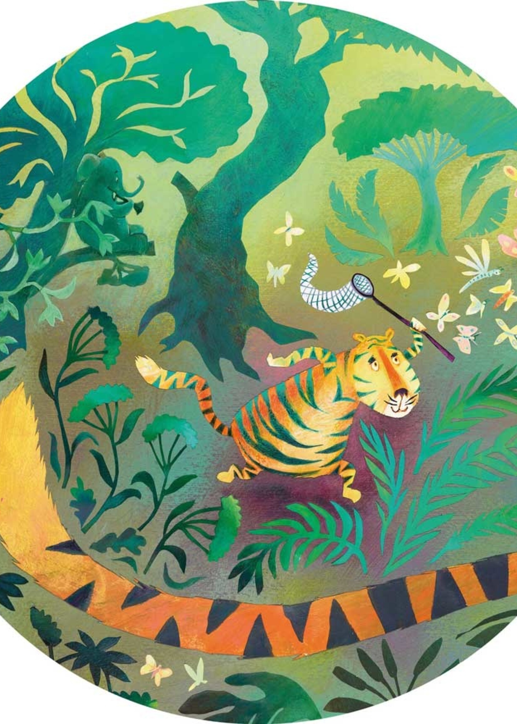 Behangcirkel Hunting Tiger