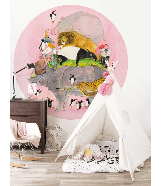 Wallpaper Circle Jumping Pinguins