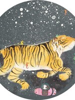 Behangcirkel Smiling Tiger