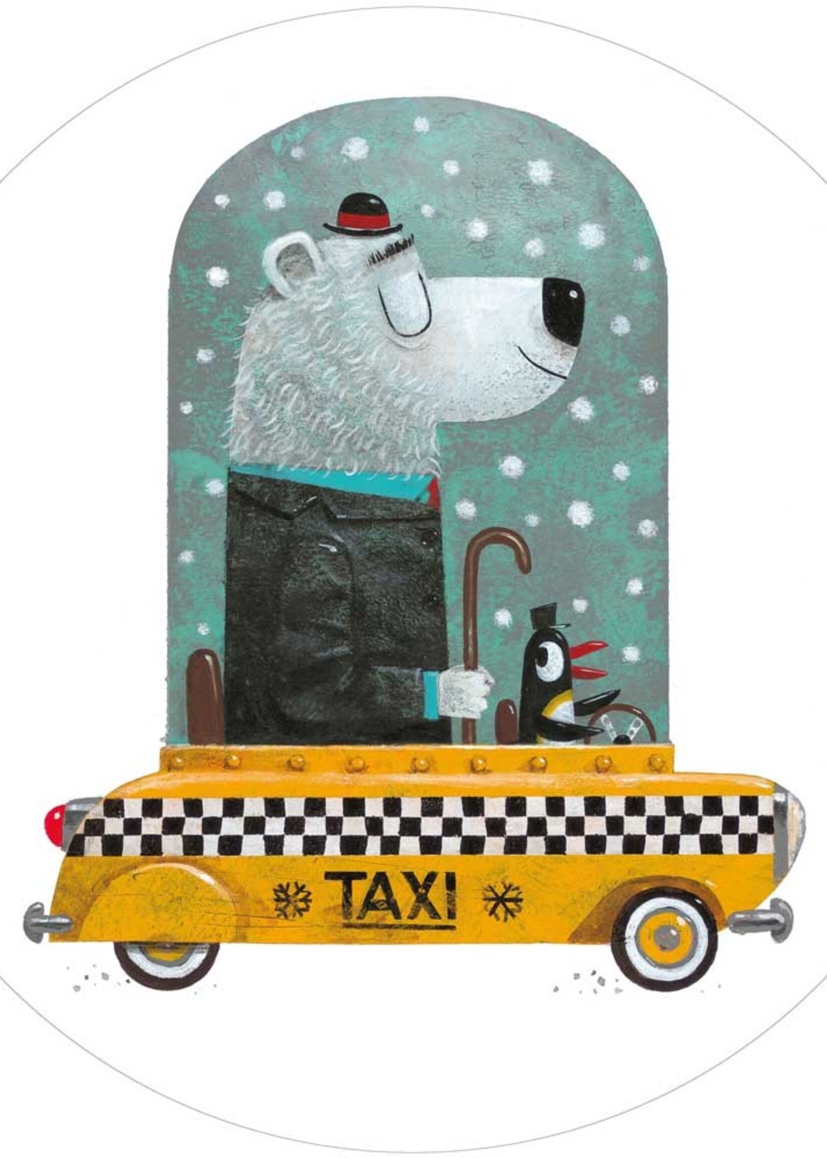 Tapetenpaneel rund Bear Cab