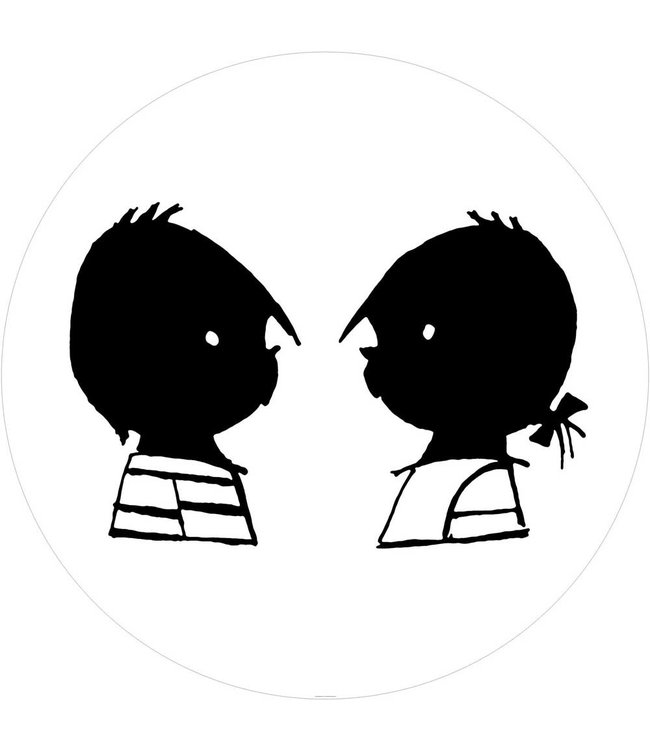 Tapetenpaneel rund Jip & Janneke, Portrait