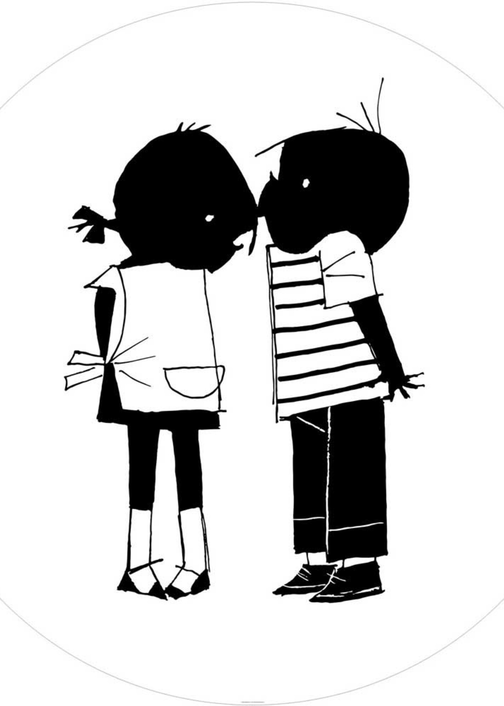Behangcirkel Jip & Janneke, Kiss