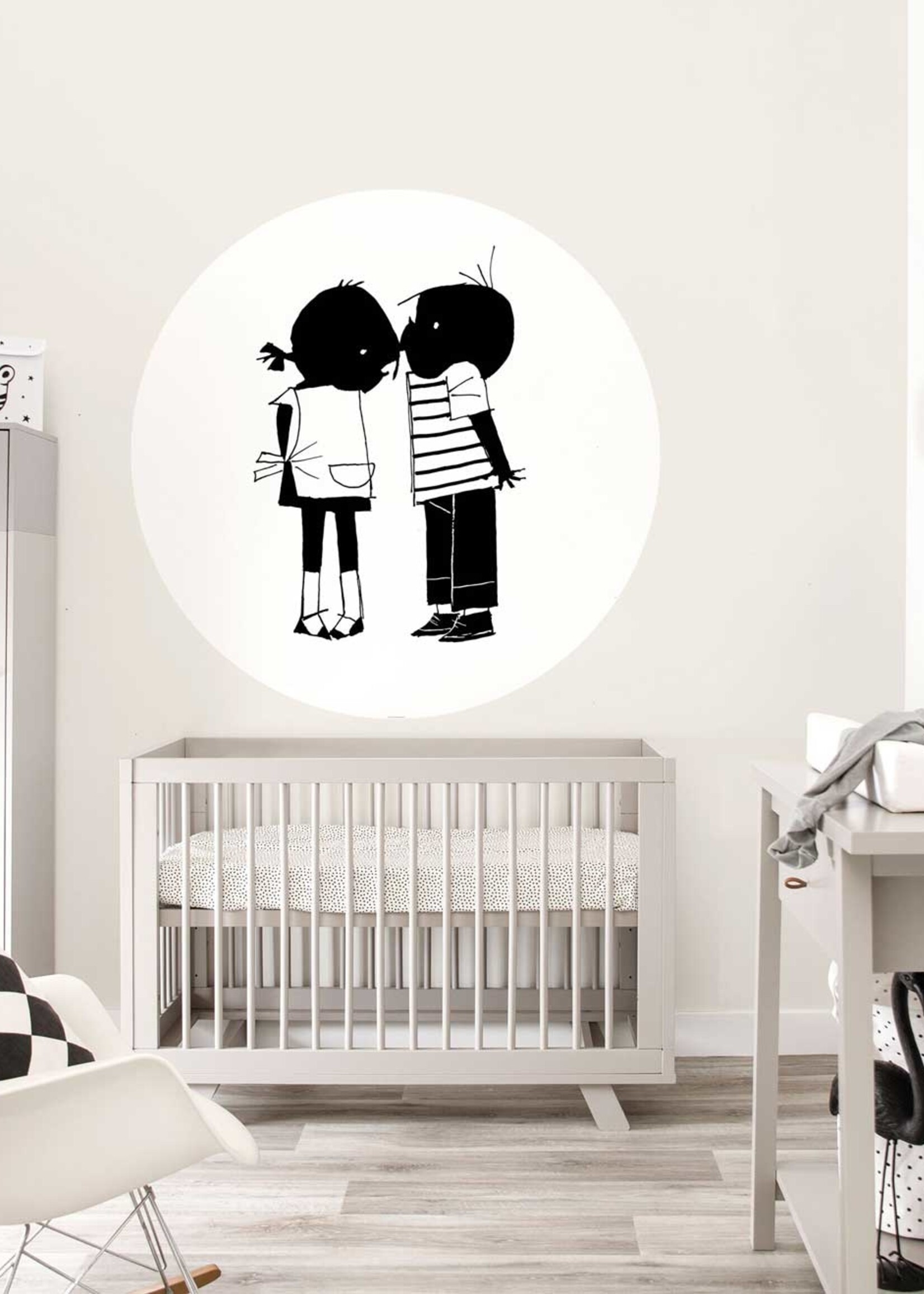 Wallpaper Circle Jip & Janneke, Kiss
