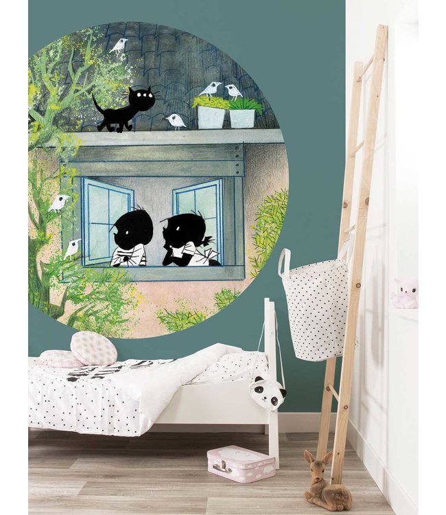 Wallpaper Circle Jip & Janneke, Birds