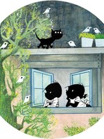 Wallpaper Circle Jip & Janneke, Birds
