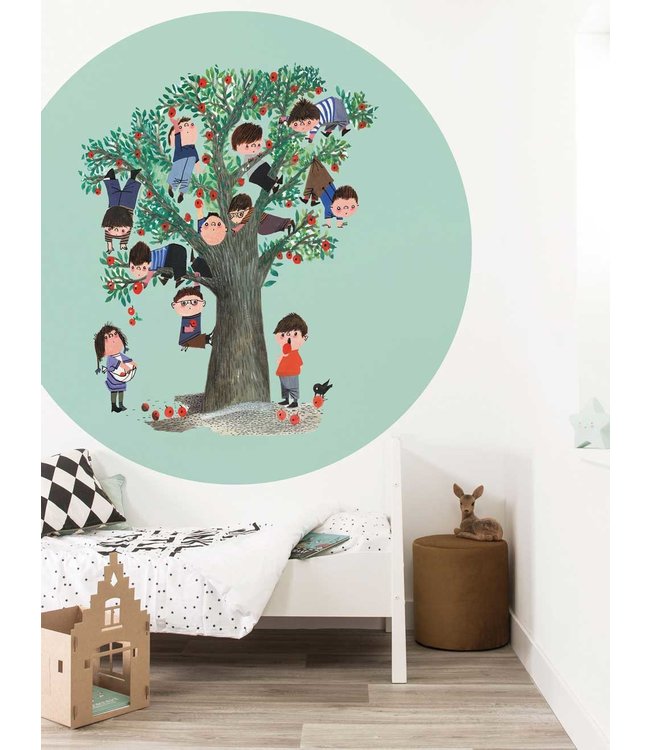 Wallpaper Circle Apple Tree