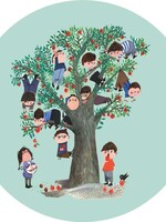 Wallpaper Circle Apple Tree