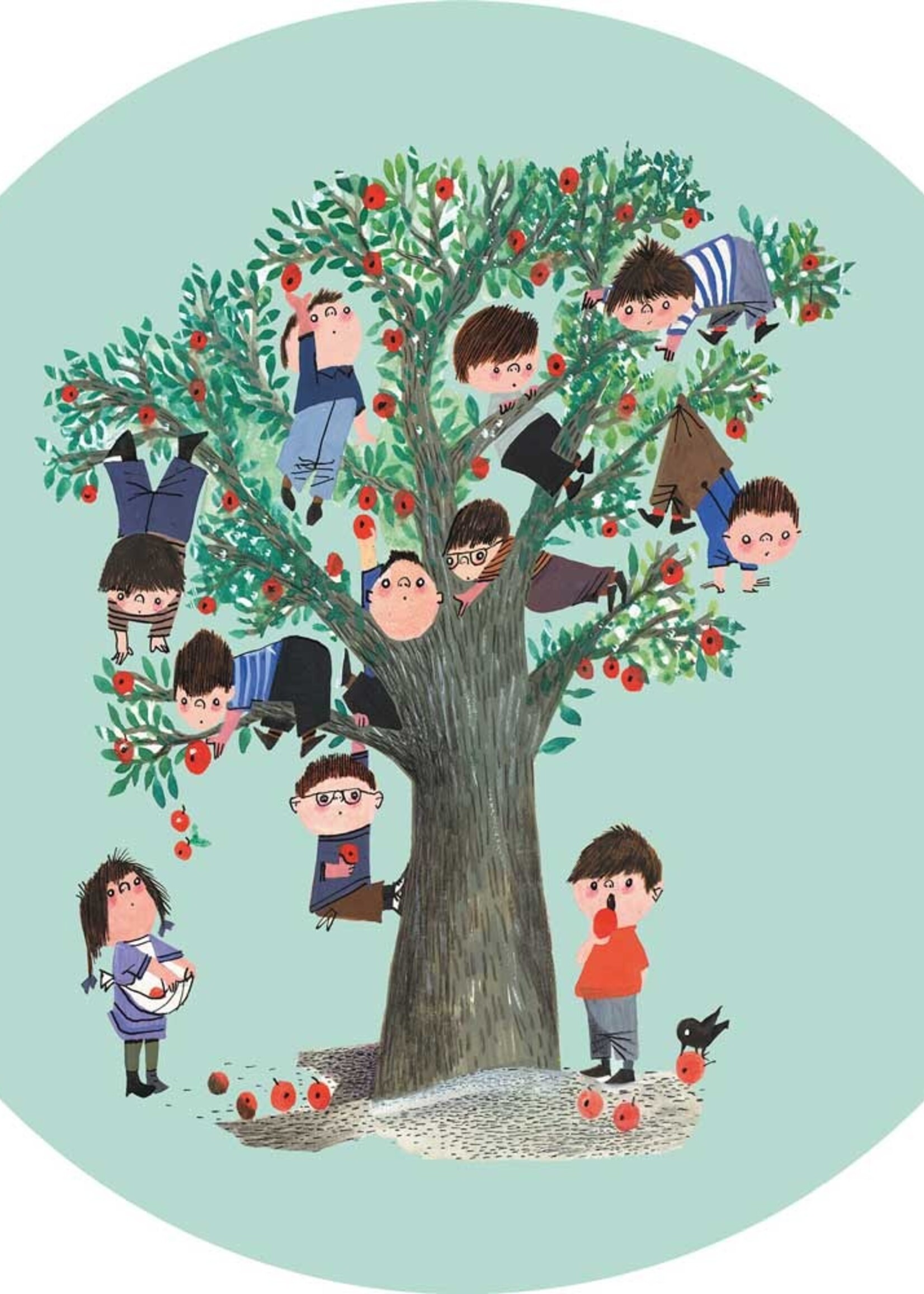 Tapetenpaneel rund Apple Tree