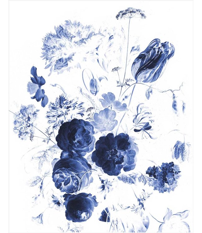 Wallpaper Panel Royal Blue Flowers PA-041 - KEK Amsterdam
