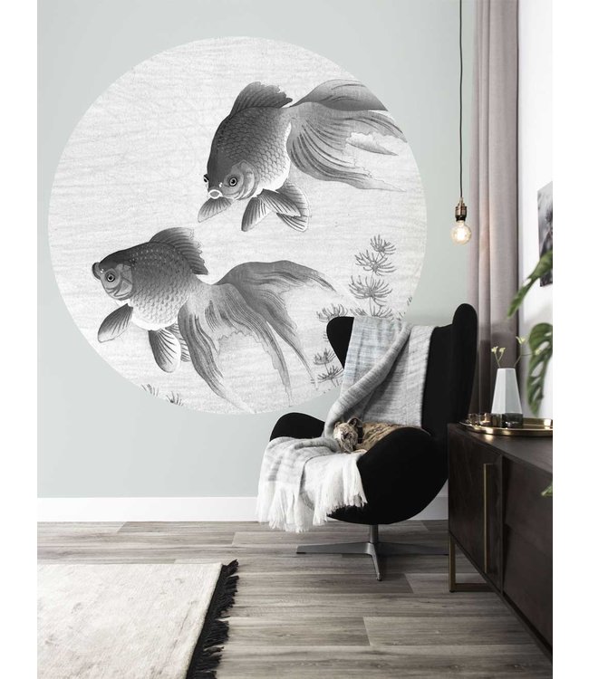 Tapetenpaneel rund Goldfish