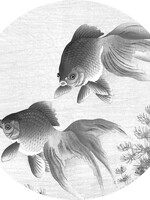 Tapetenpaneel rund Goldfish