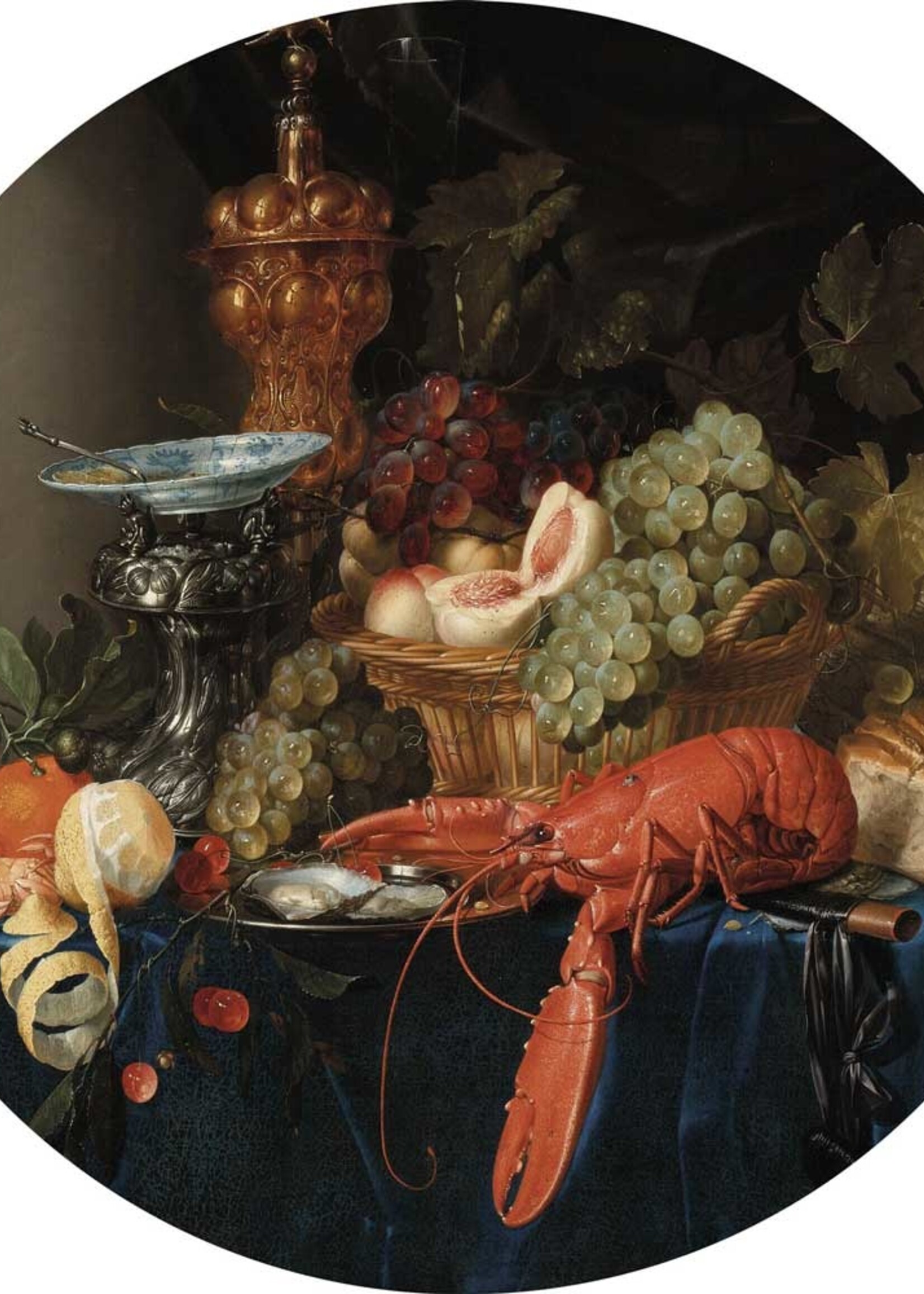 Tapetenpaneel rund Lobster