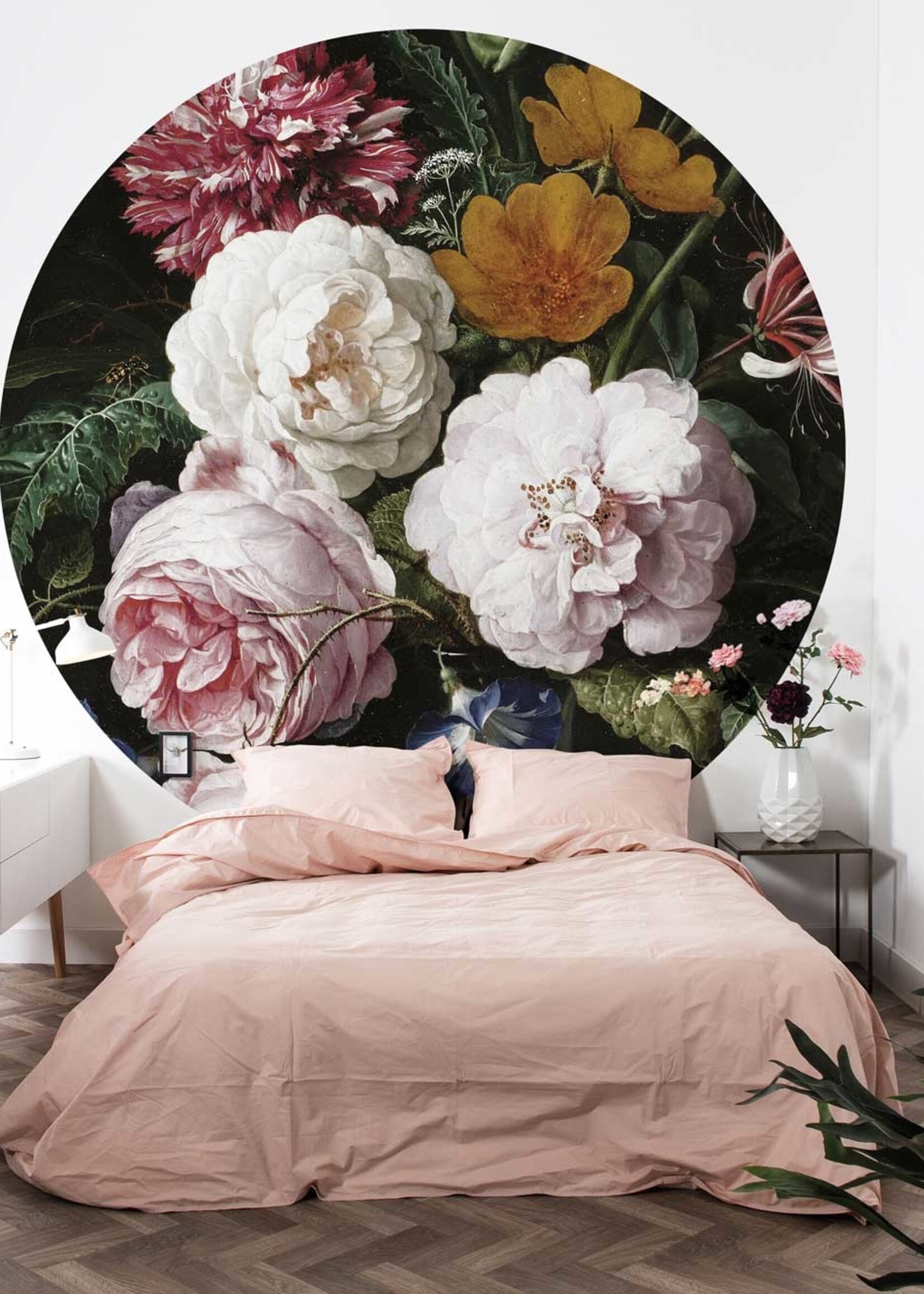 Behangcirkel Golden Age Flowers
