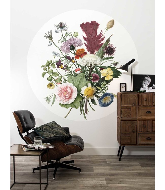 Wallpaper Circle Wild Flowers
