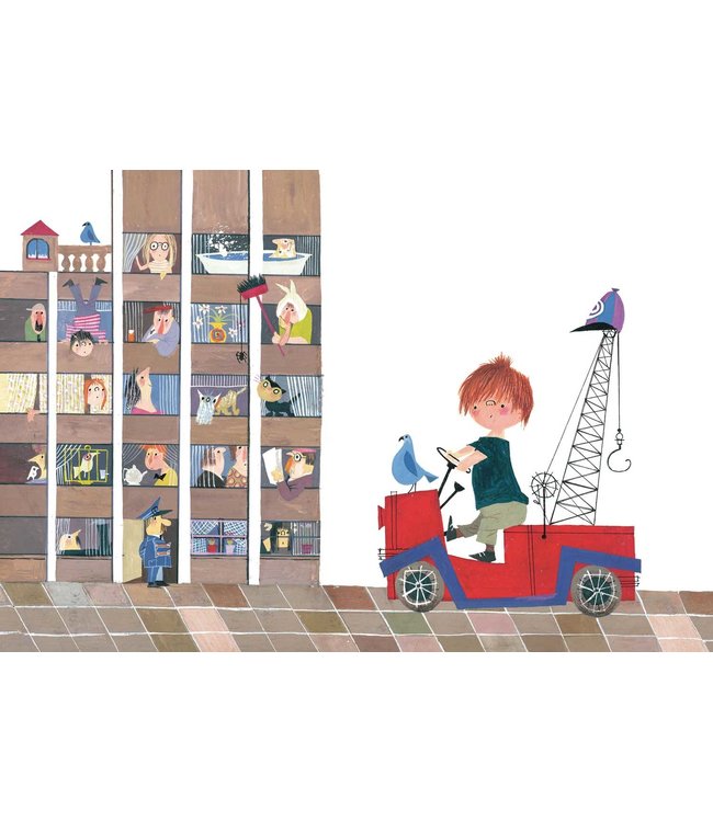 Fiep Westendorp Wall Mural Red Tow Truck II