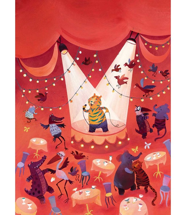 Fotobehang Karaoke Tiger