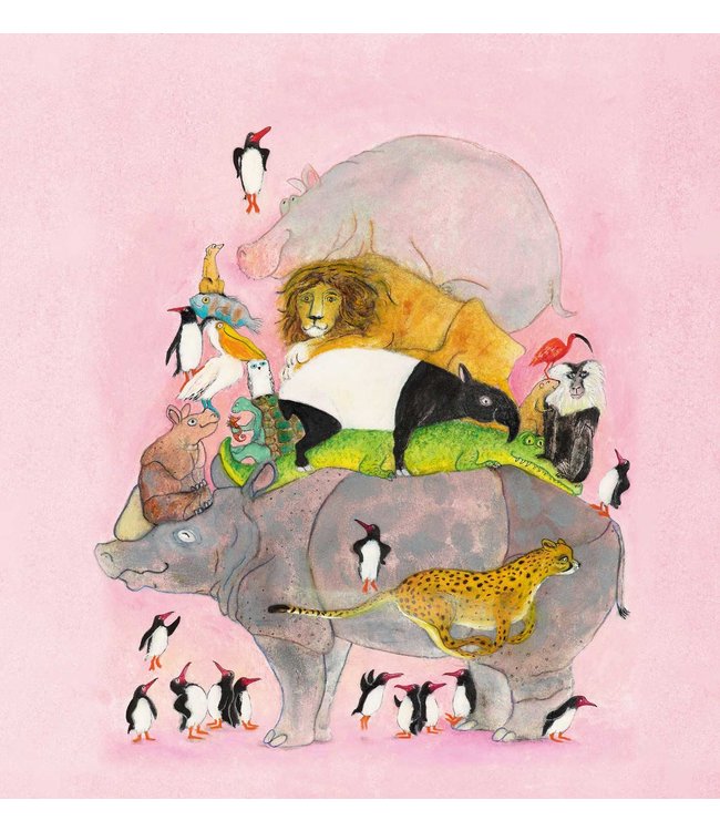 Wall Mural Jumping Penguins