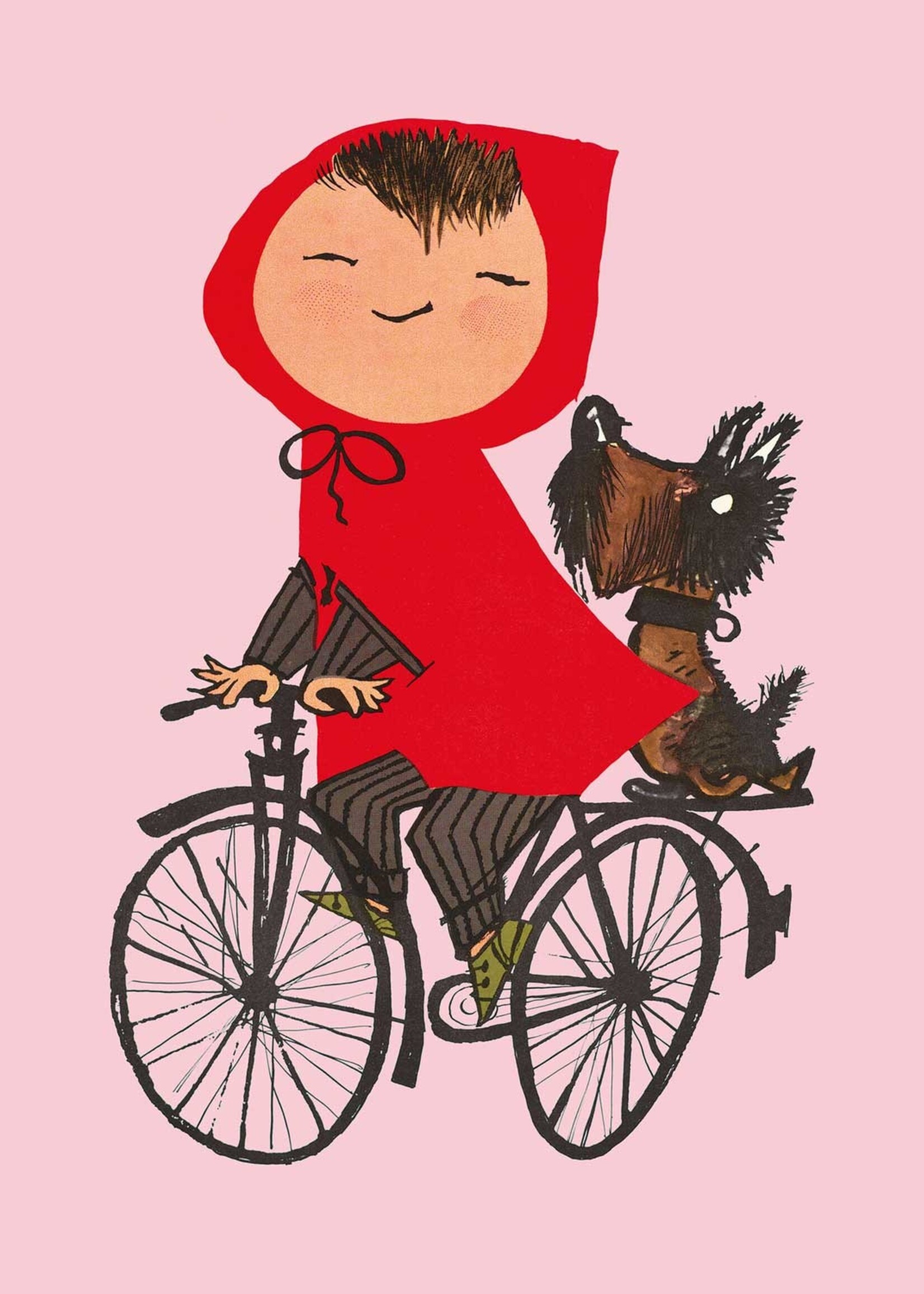 Fiep Westendorp Fototapete Riding my Bike, Rosa