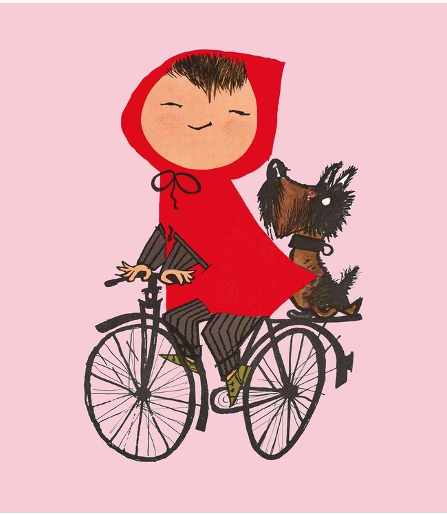 Fiep Westendorp Fotobehang Riding my Bike, Roze