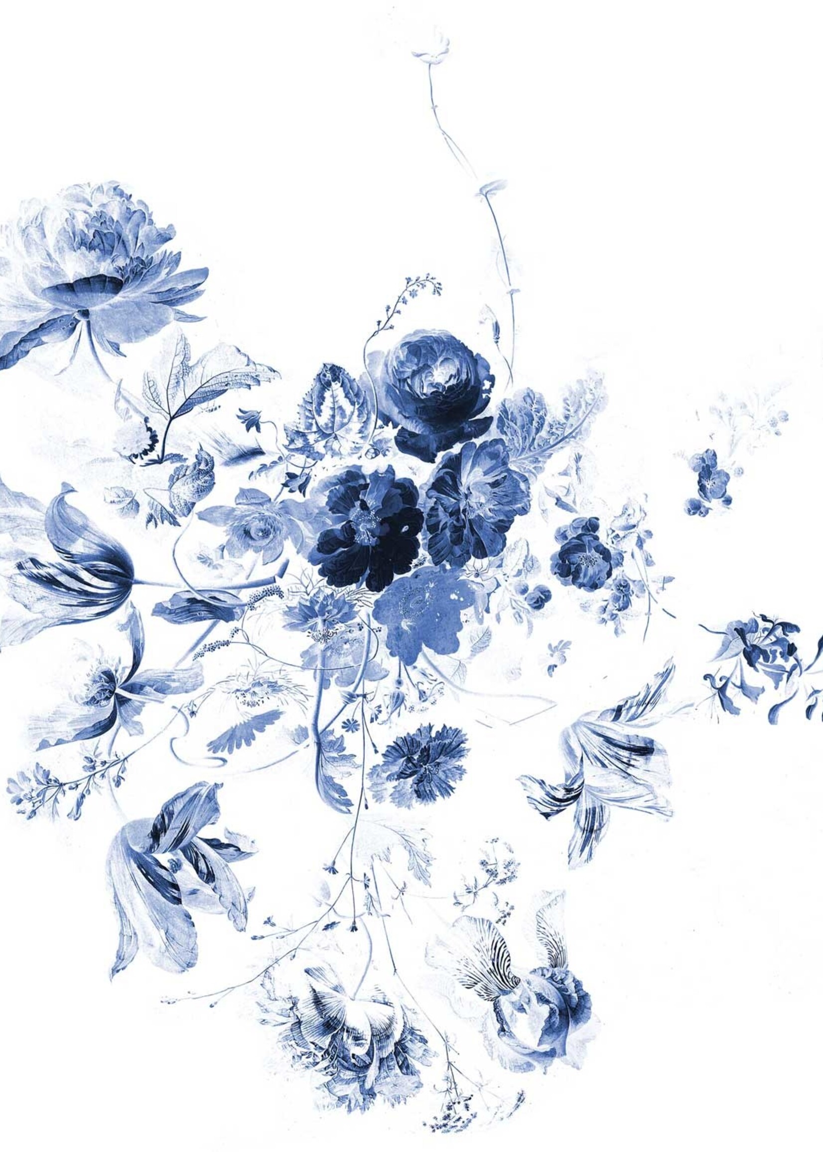 Fototapete Royal Blue Flowers