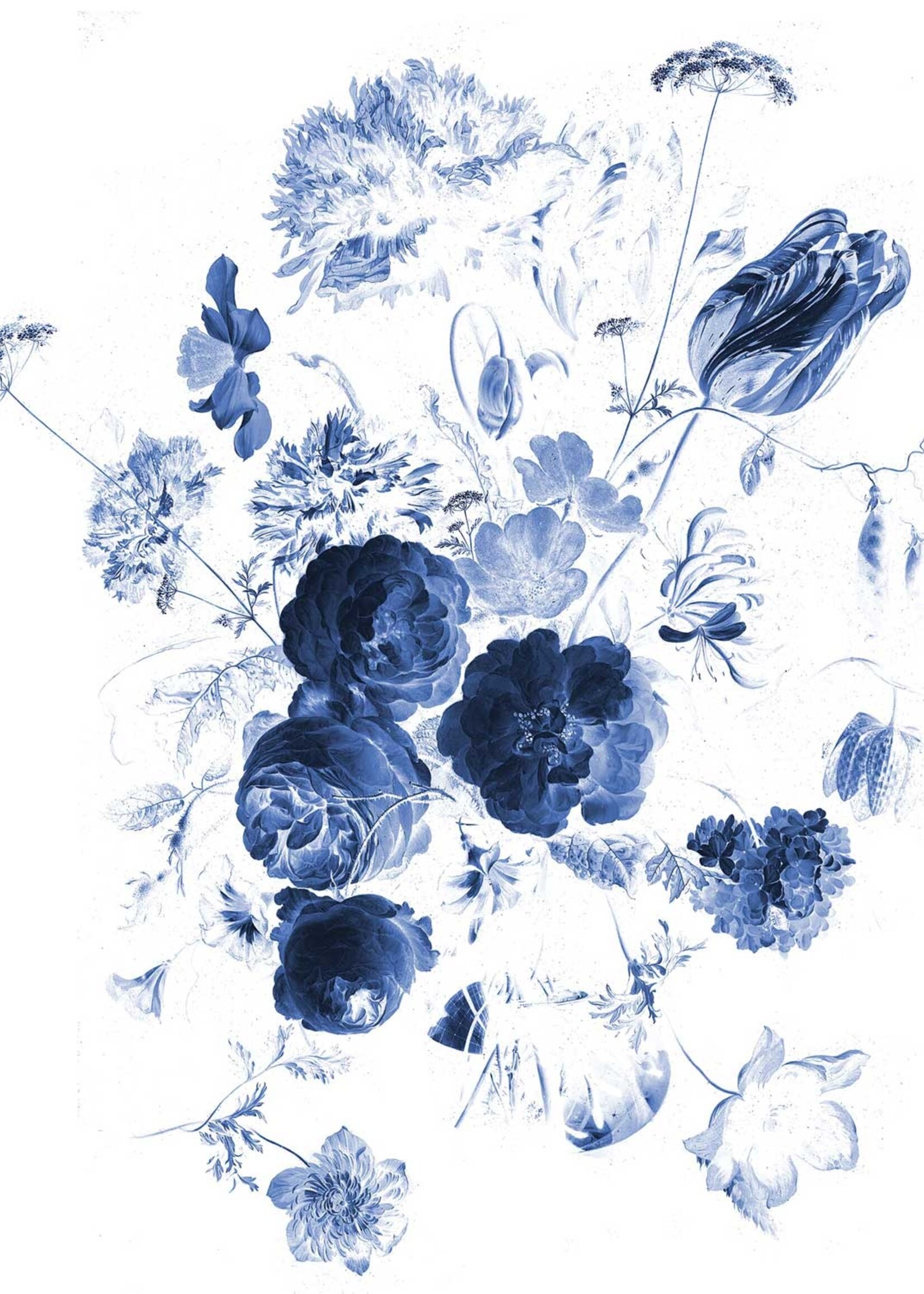Fototapete Royal Blue Flowers