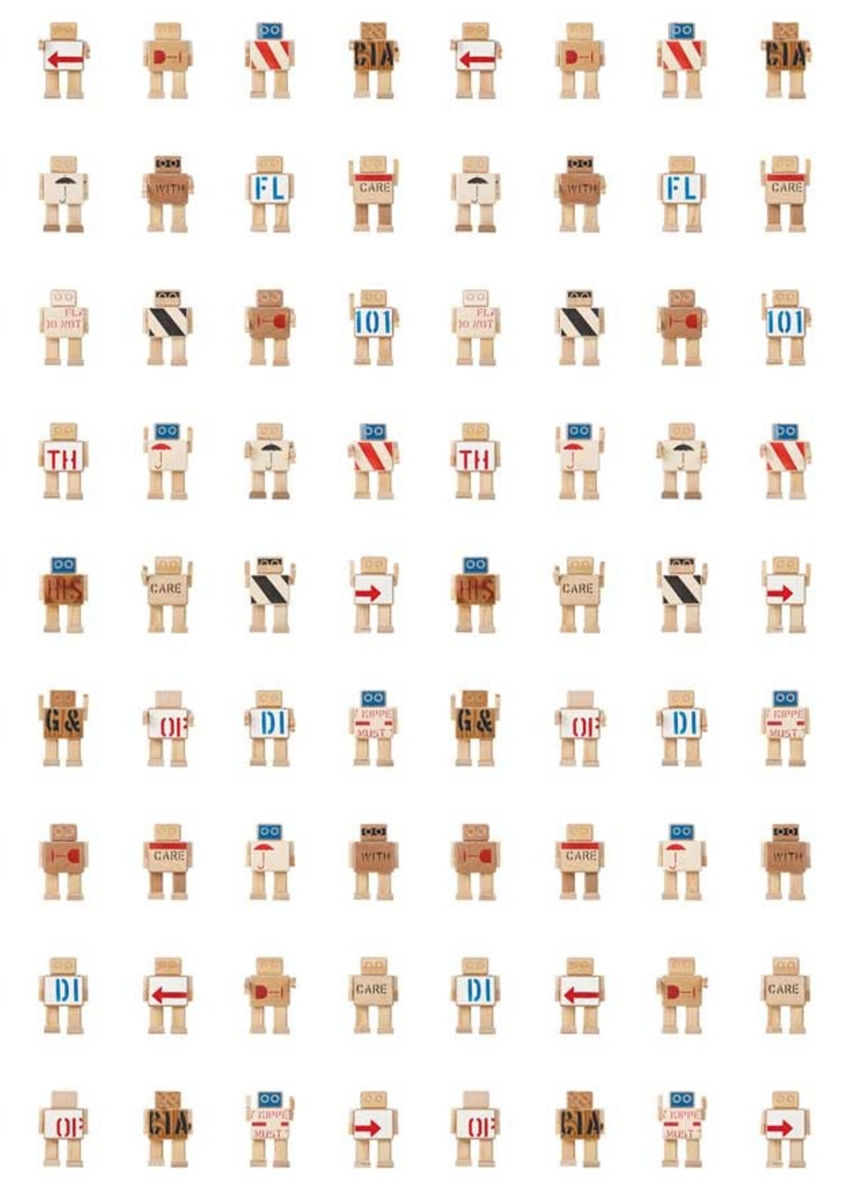 Wallpaper Rijkswachters, White, 97.4 x 280 cm