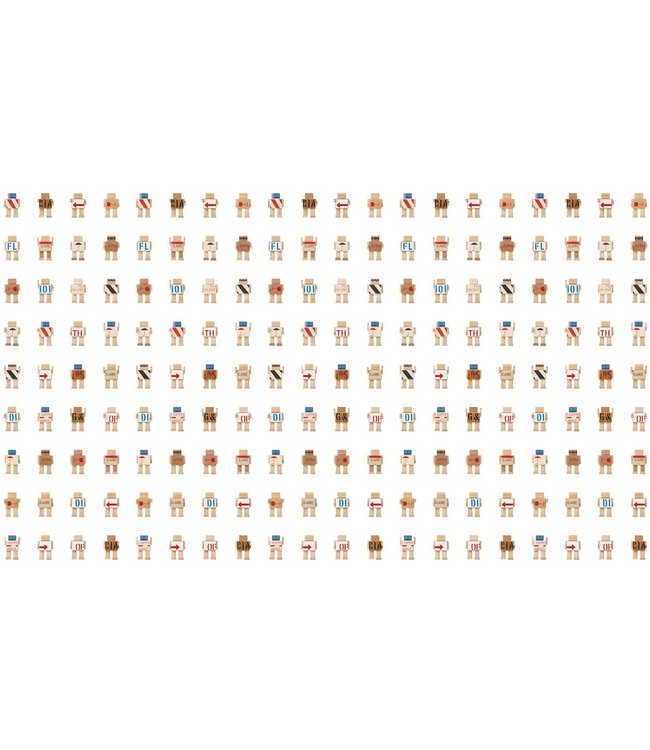 Behang Rijkswachters, Wit, 97.4 x 280 cm