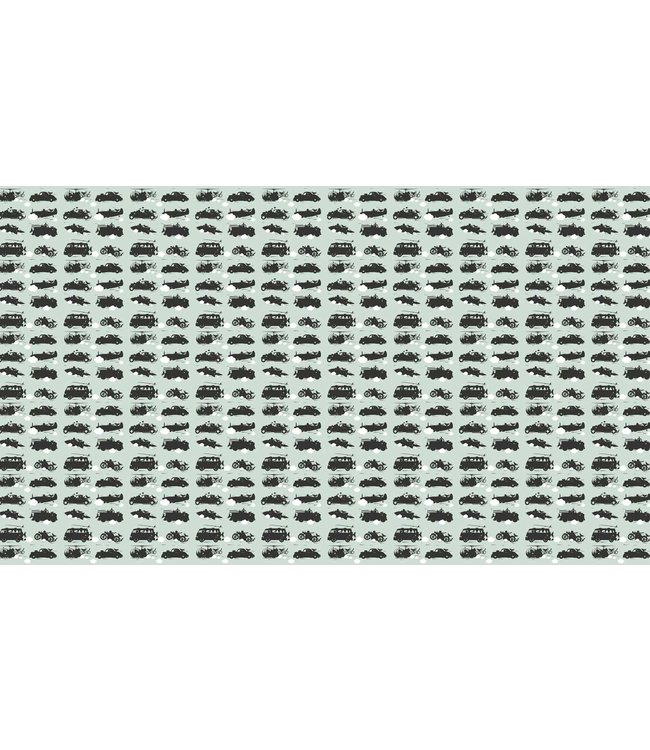 Tapete Vehicles, Grun, 97.4 x 280 cm