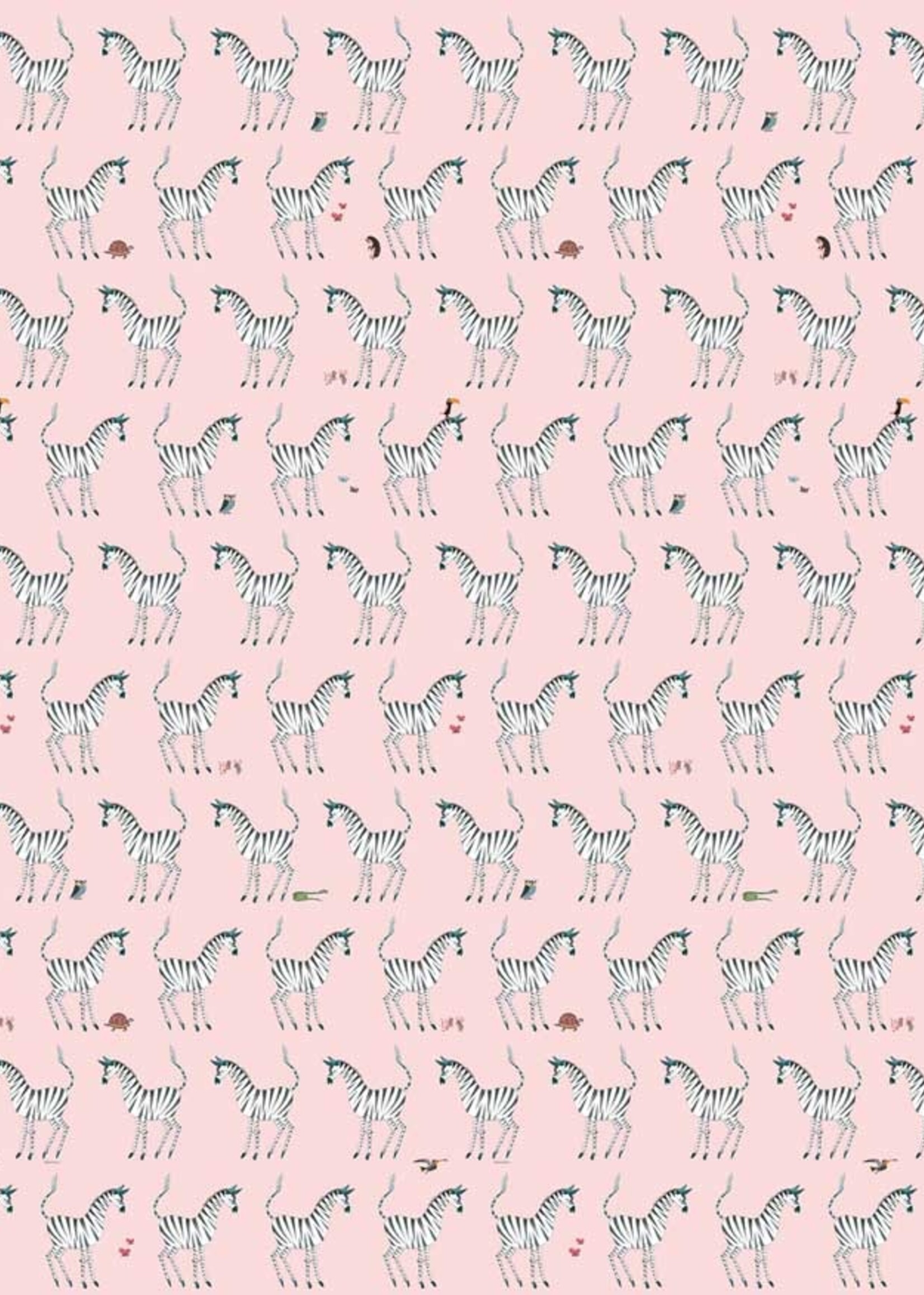 Wallpaper Fiep Westendorp Zebra, Pink, 97.4 x 280 cm