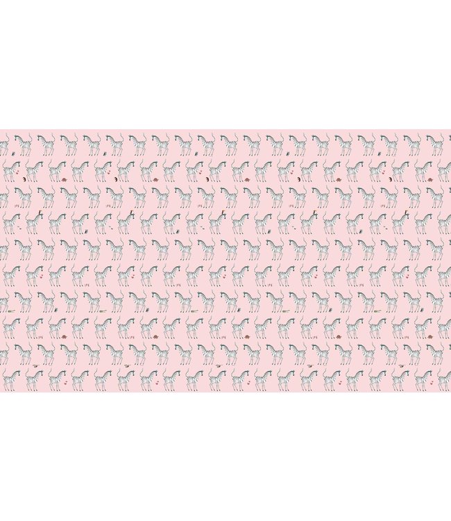 Tapete Fiep Westendorp Zebra, Rosa, 97.4 x 280 cm