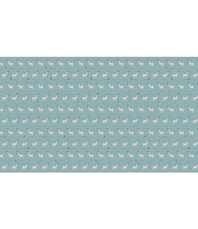 Wallpaper Fiep Westendorp Zebra, Petrol, 97.4 x 280 cm