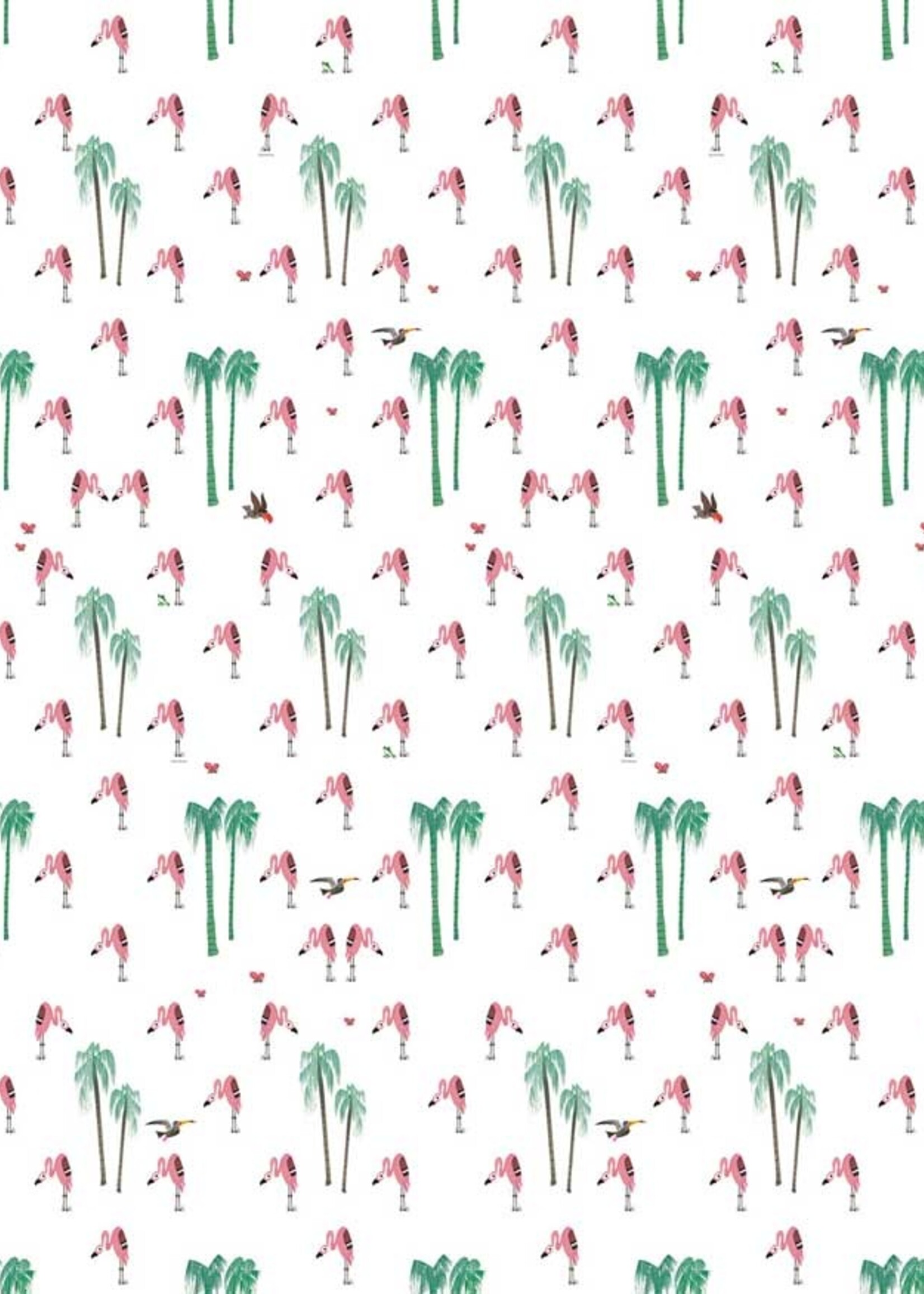 Tapete Fiep Westendorp Flamingo, 97.4 x 280 cm