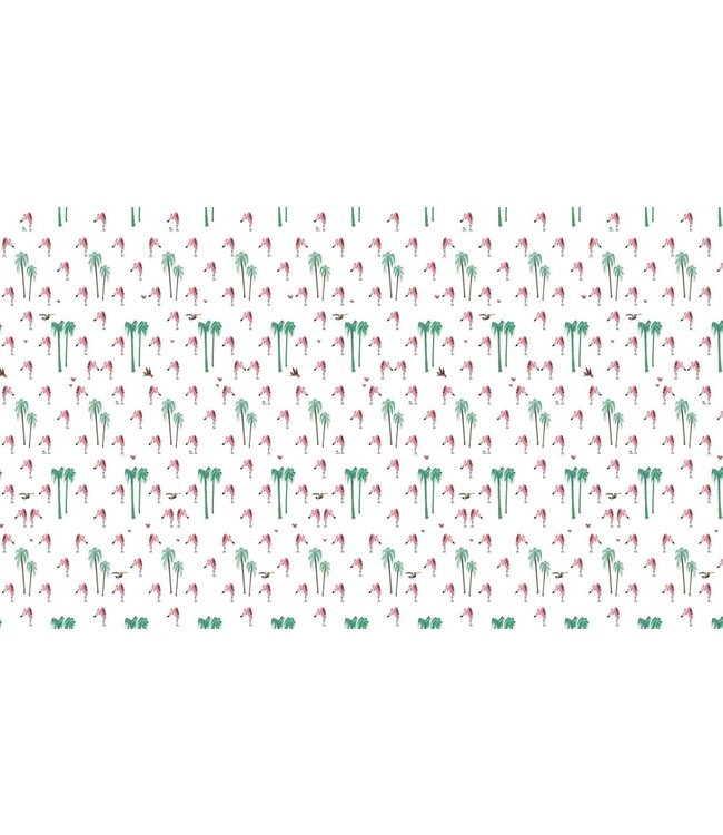 Tapete Fiep Westendorp Flamingo, 97.4 x 280 cm