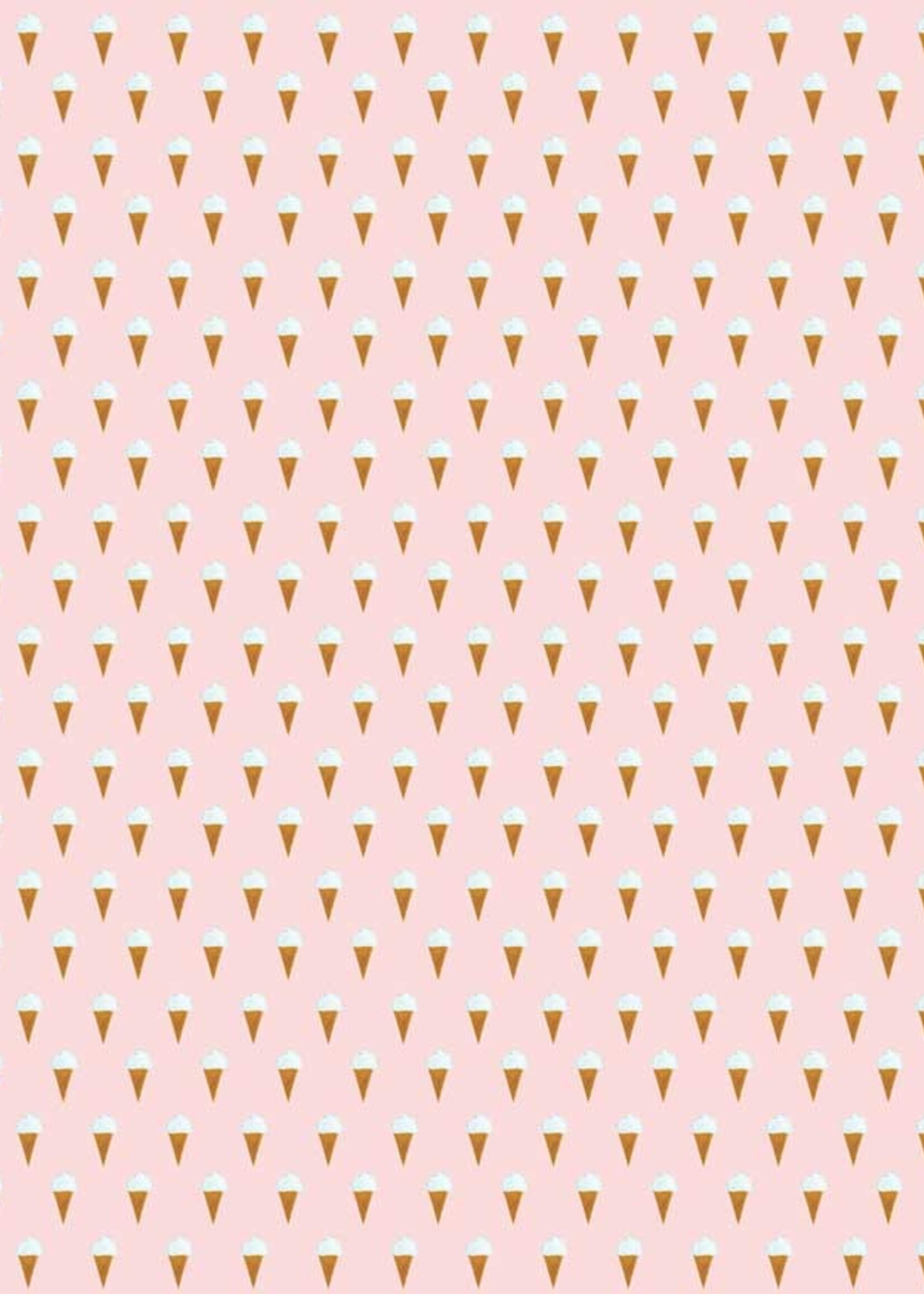 Wallpaper Fiep Westendorp Ice cream, Pink, 97.4 x 280 cm