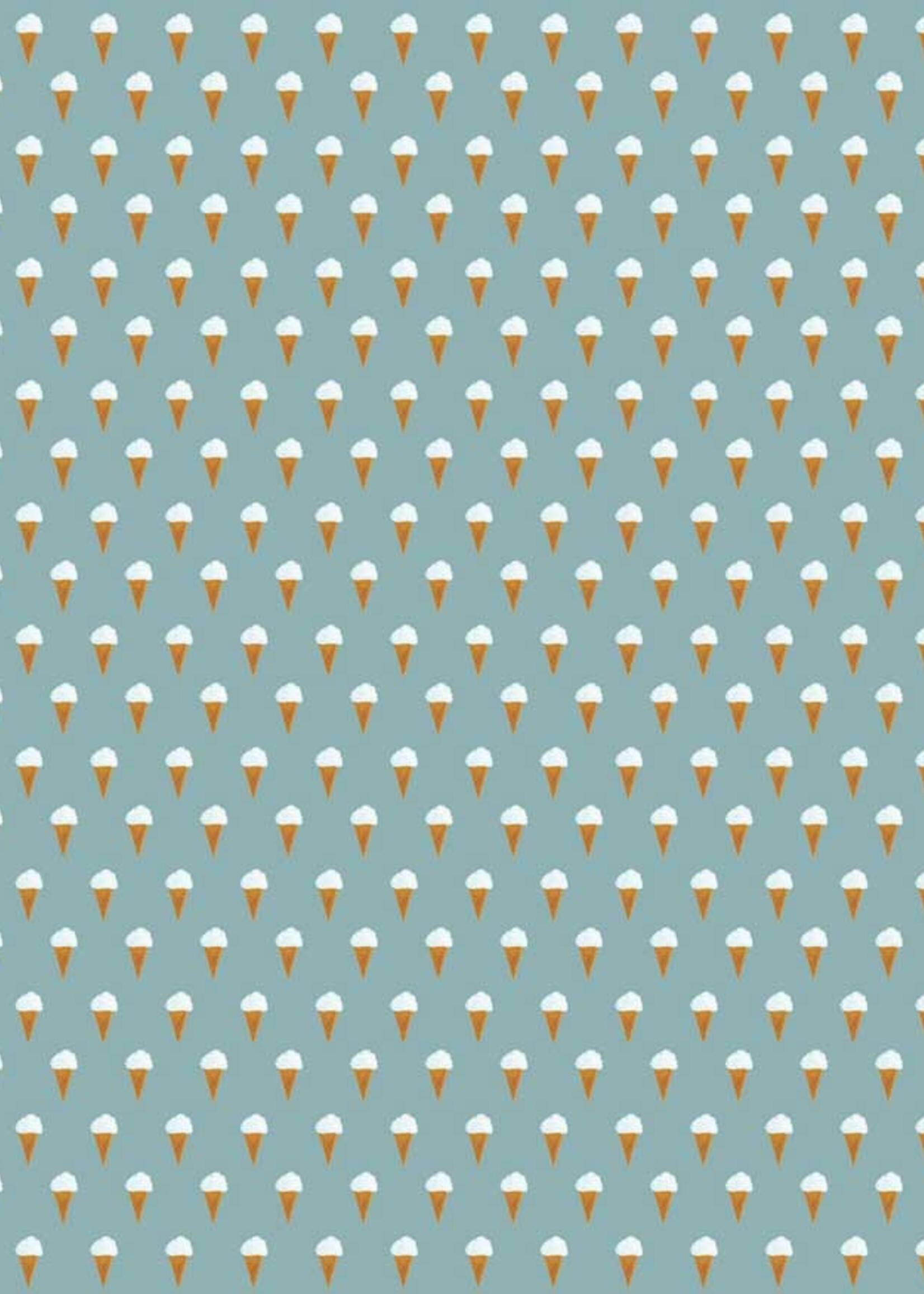 Wallpaper Fiep Westendorp Ice cream, Petrol, 97.4 x 280 cm