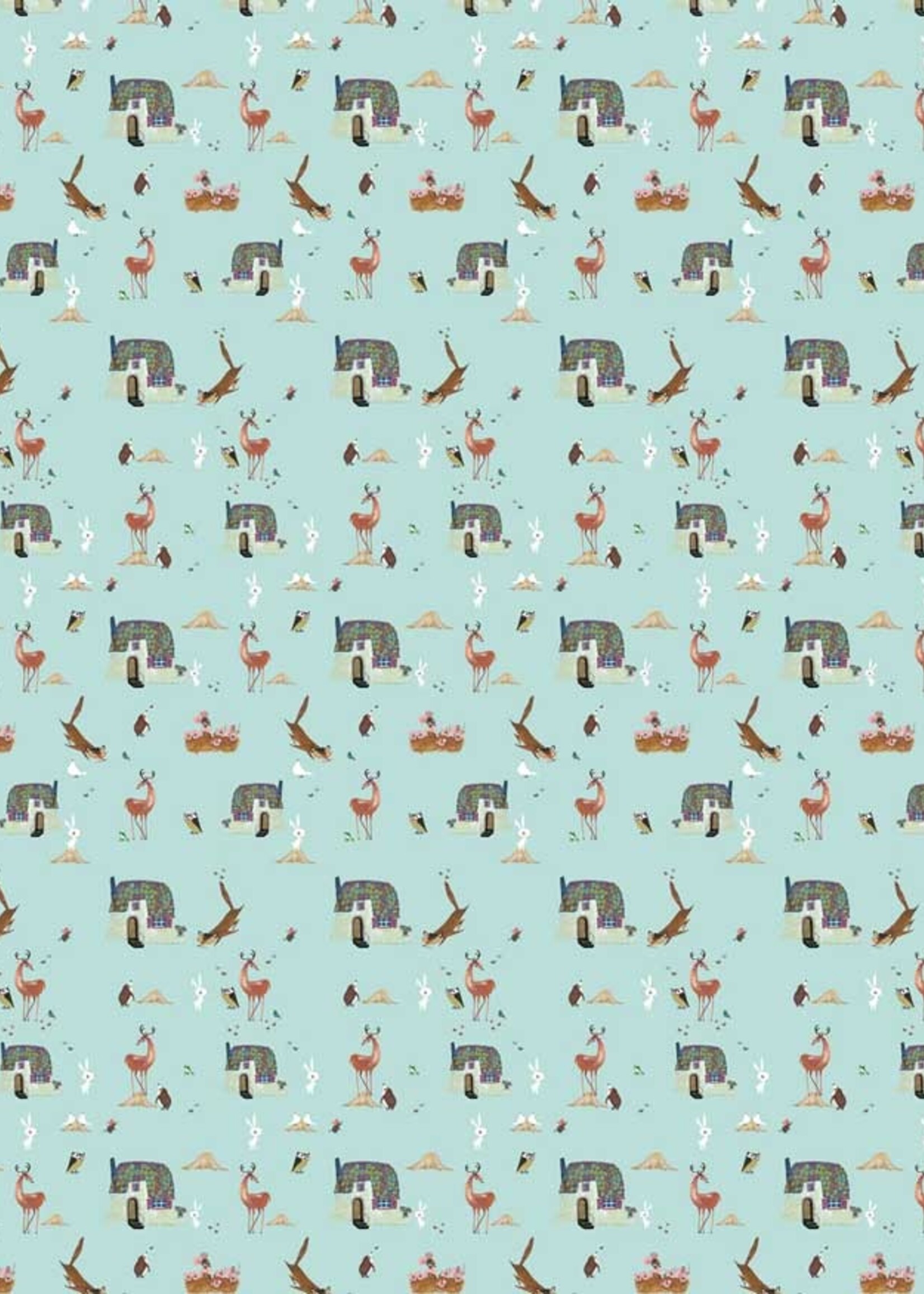 Tapete Fiep Westendorp Forest Animals, Mint, 97.4 x 280 cm