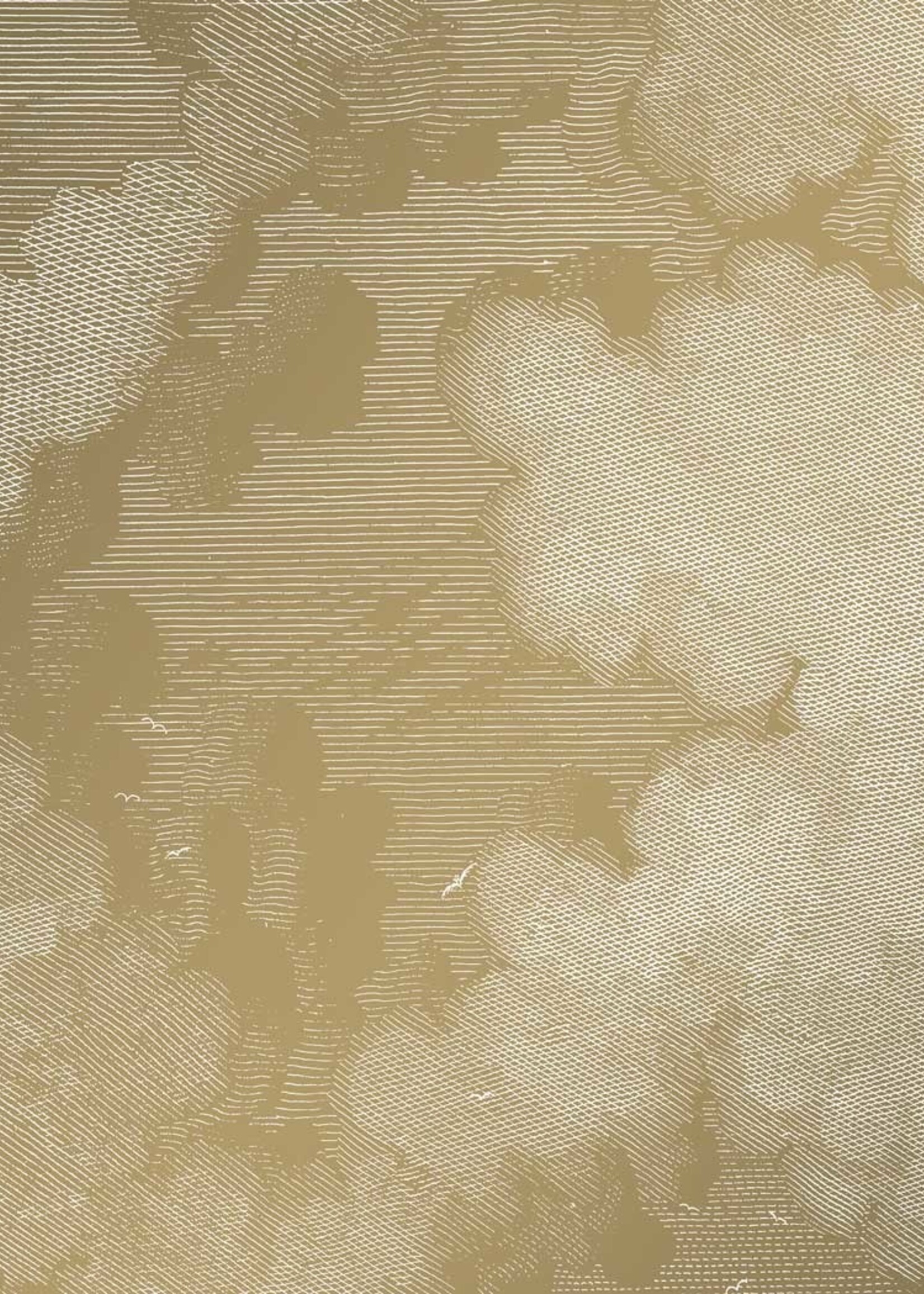 Goud behang Engraved Clouds