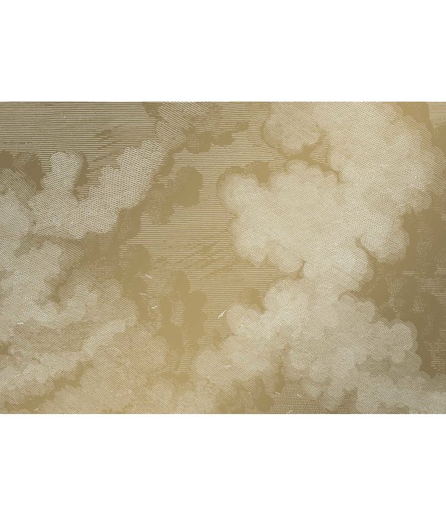 Gold metallics wall mural Engraved Clouds