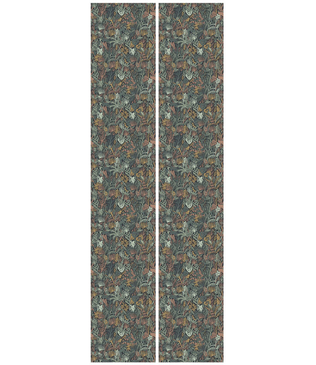 Botanisch patroon behang door Floor Rieder, 100 x 280 cm