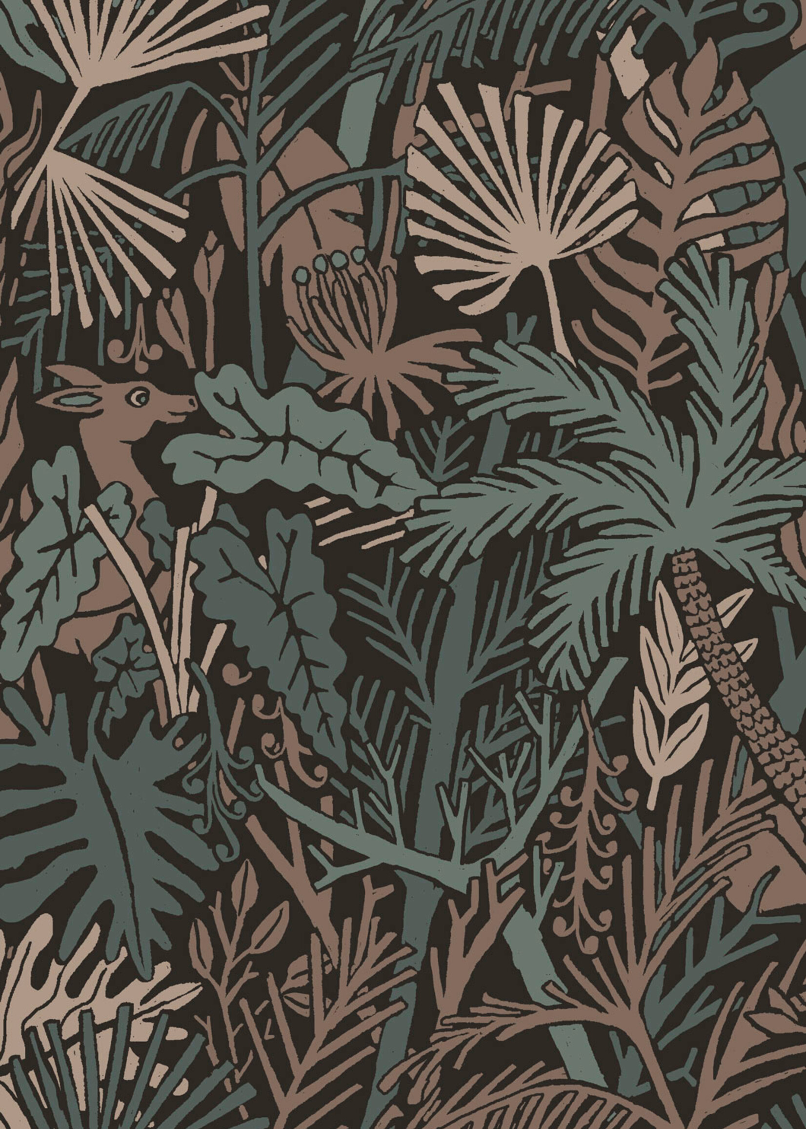 Herhaalbaar Tapete mit botanische Muster von Floor Rieder, 100 x 280 cm
