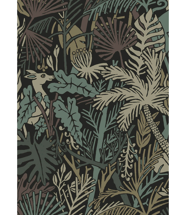 Botanisch patroon behang door Floor Rieder, 100 x 280 cm