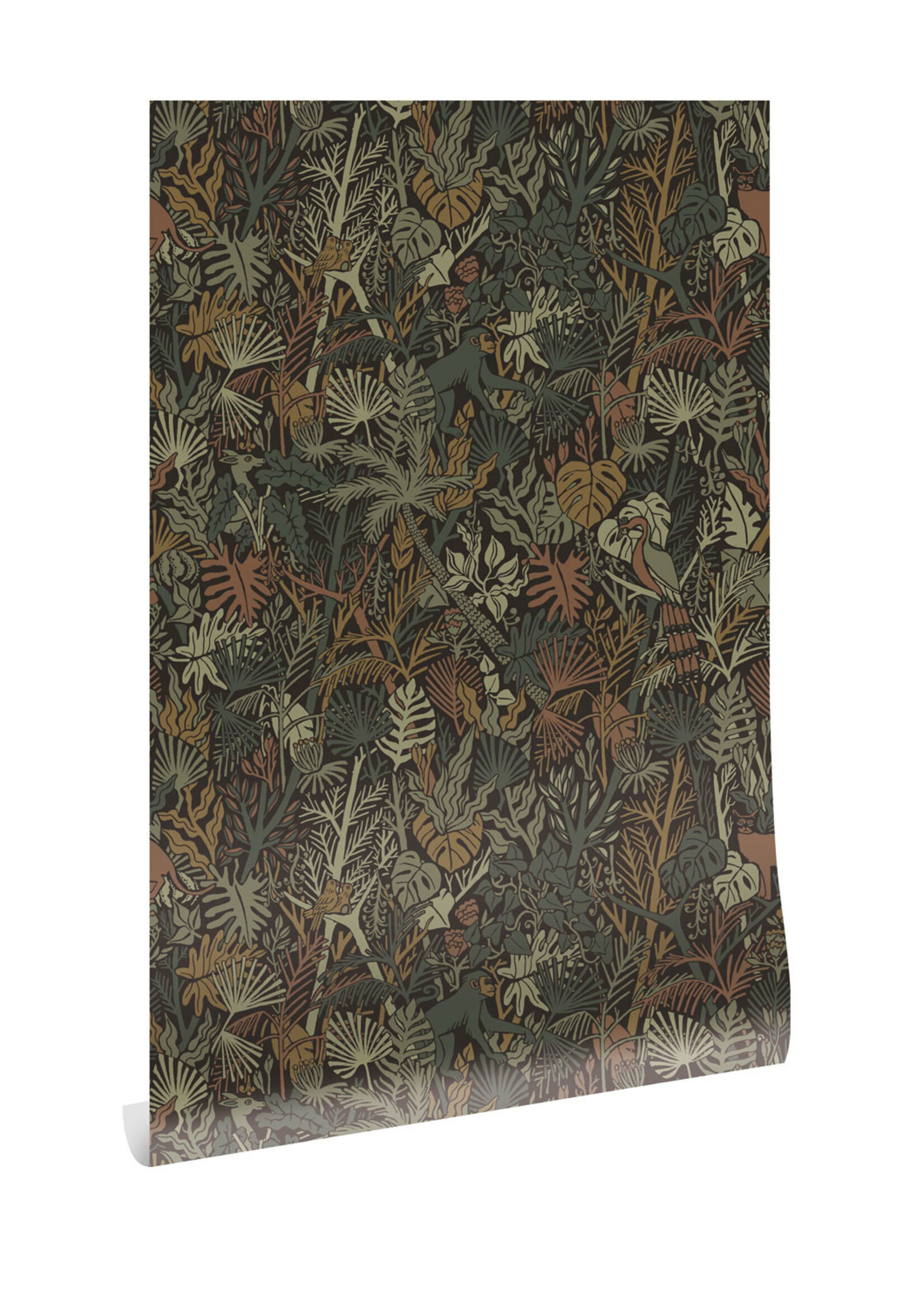 Botanisch patroon behang door Floor Rieder, 100 x 280 cm