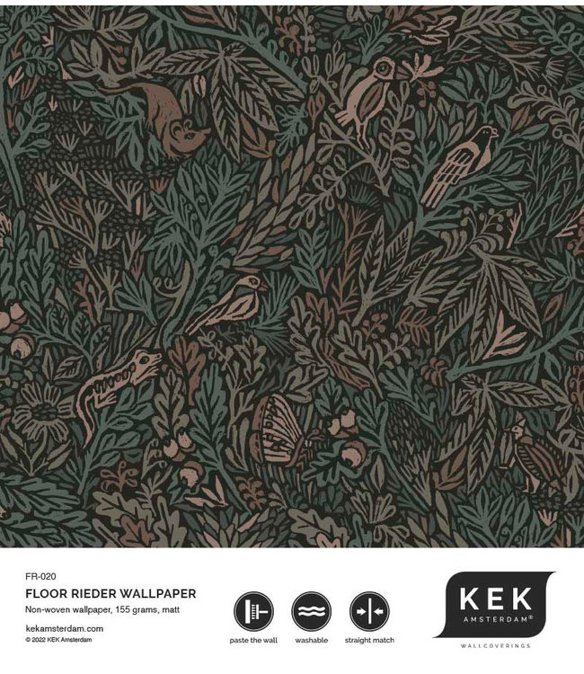 Tapete mit botanische Muster von Floor Rieder, 100 x 280 cm