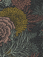 Tapete mit botanischem Muster