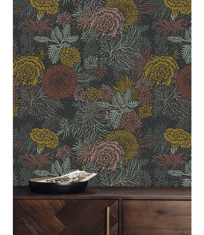Tapete mit botanische Muster von Floor Rieder, 100 x 280 cm