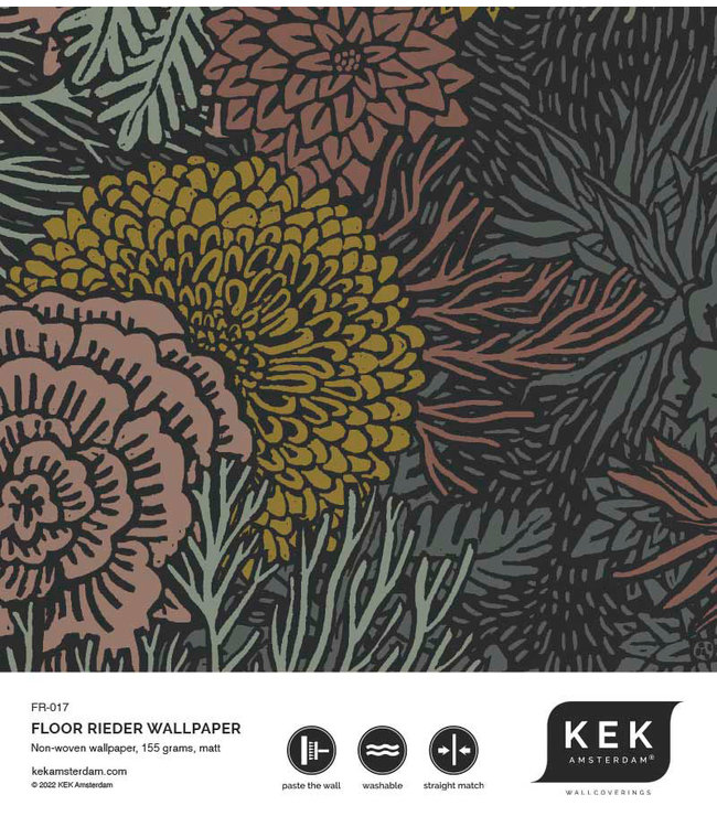 Tapete mit botanische Muster von Floor Rieder, 100 x 280 cm